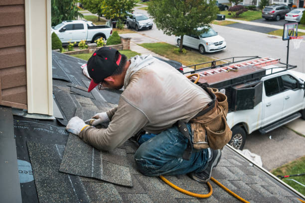 Professional Gutter Repair And Installation technician working in Roseland, FL